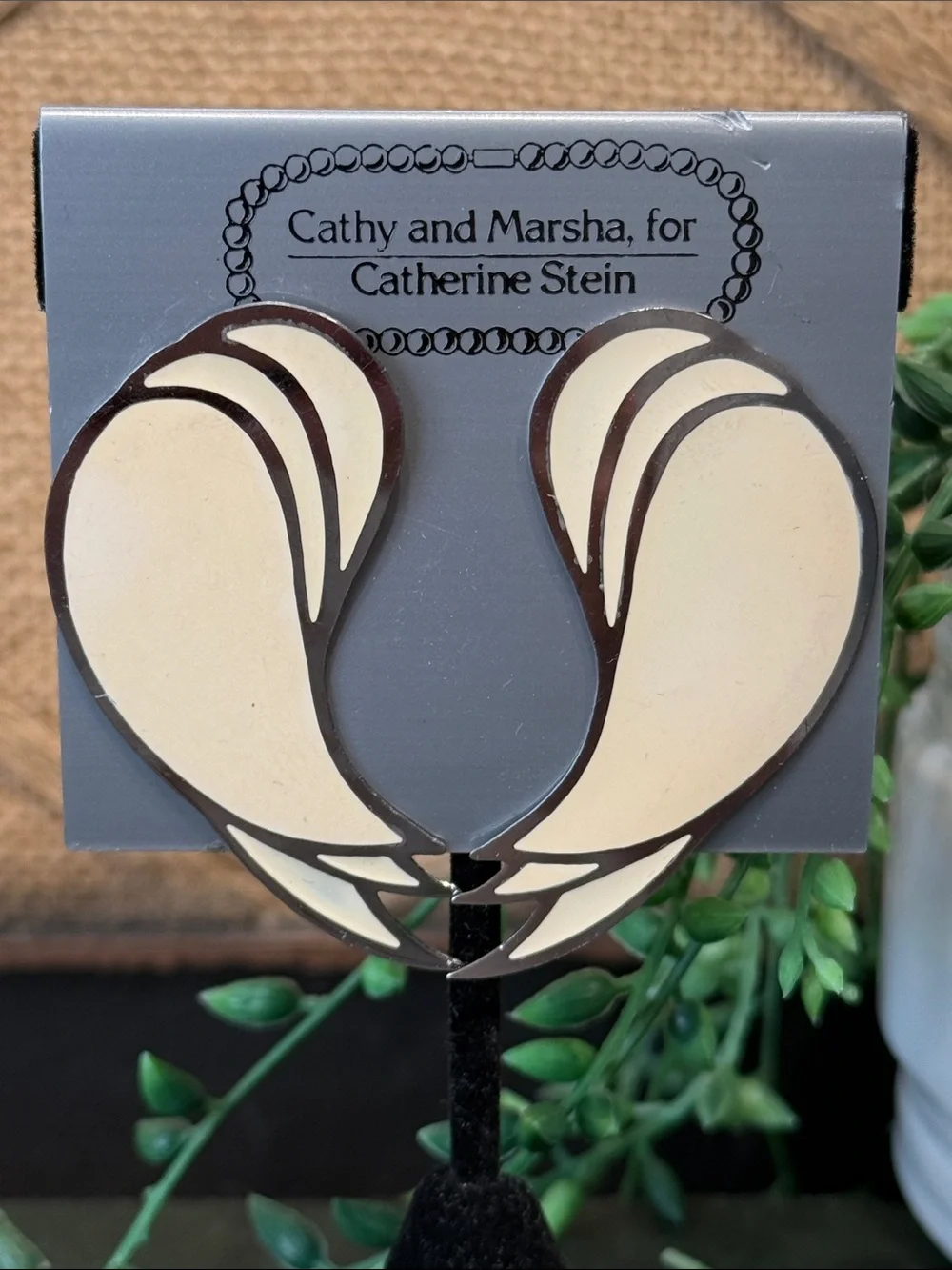 Vintage Wing-Shaped Statement Earrings
